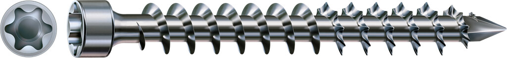 SPAX cylindrical head  8 x 260  full thread, T-STAR plus T40, CUT-Point, WIROX
